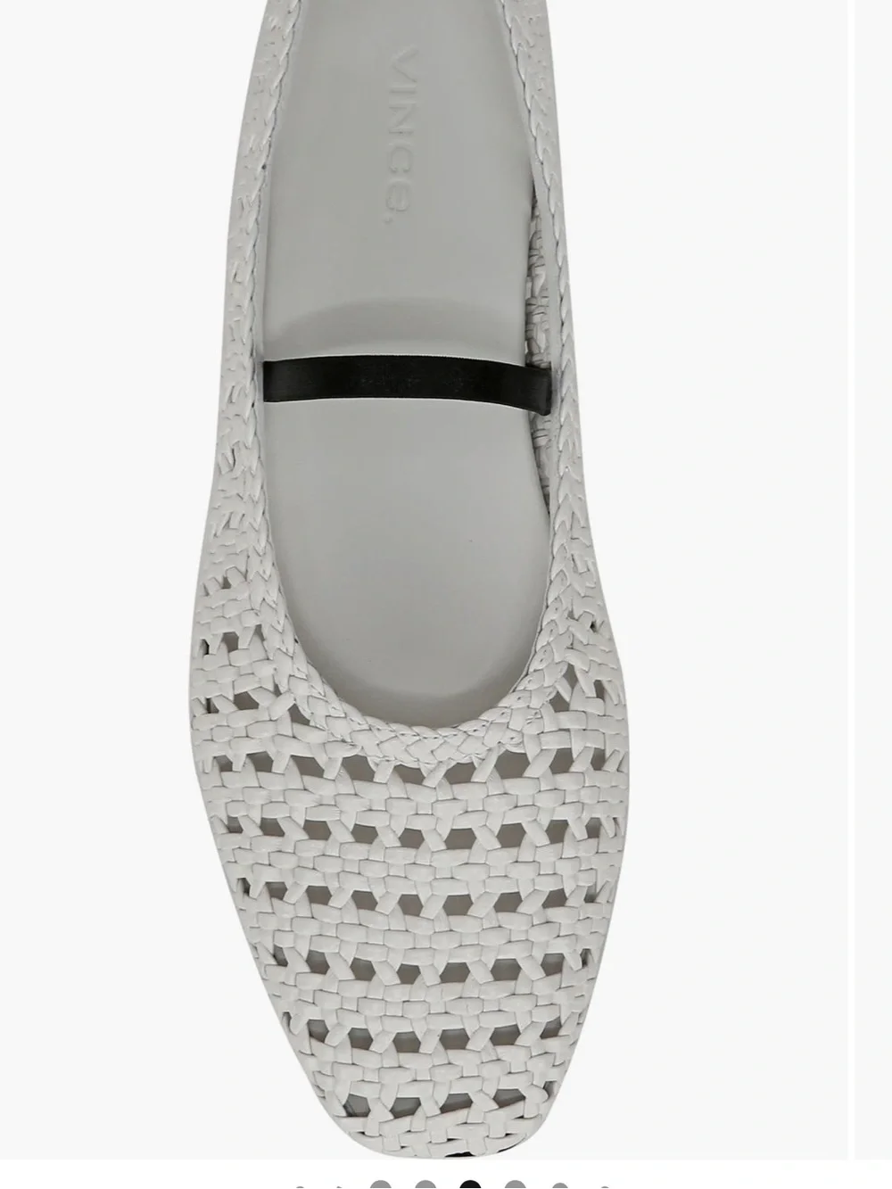 Vince Vivian Mary Jane Flat- white leather size 8 Brand New